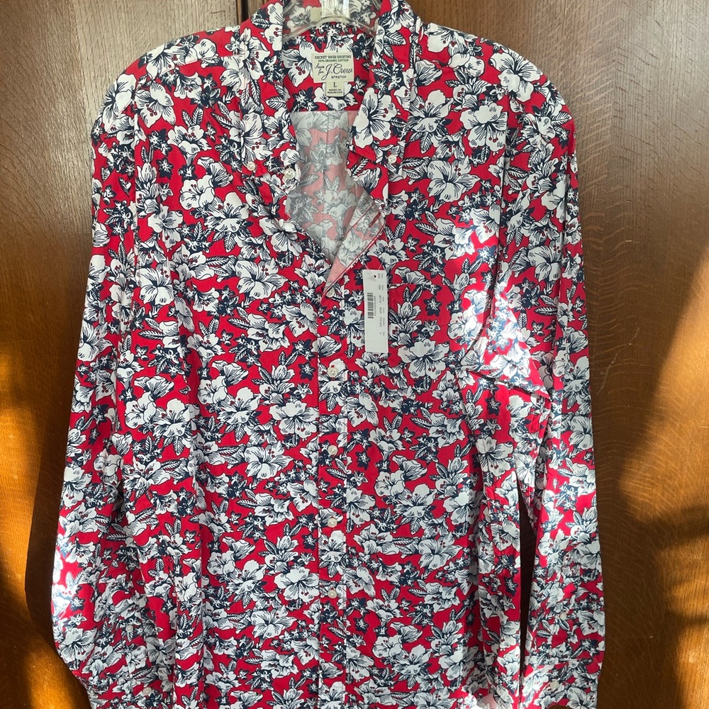 Men’s J Crew Floral Button Down Long Sleeve Shirt